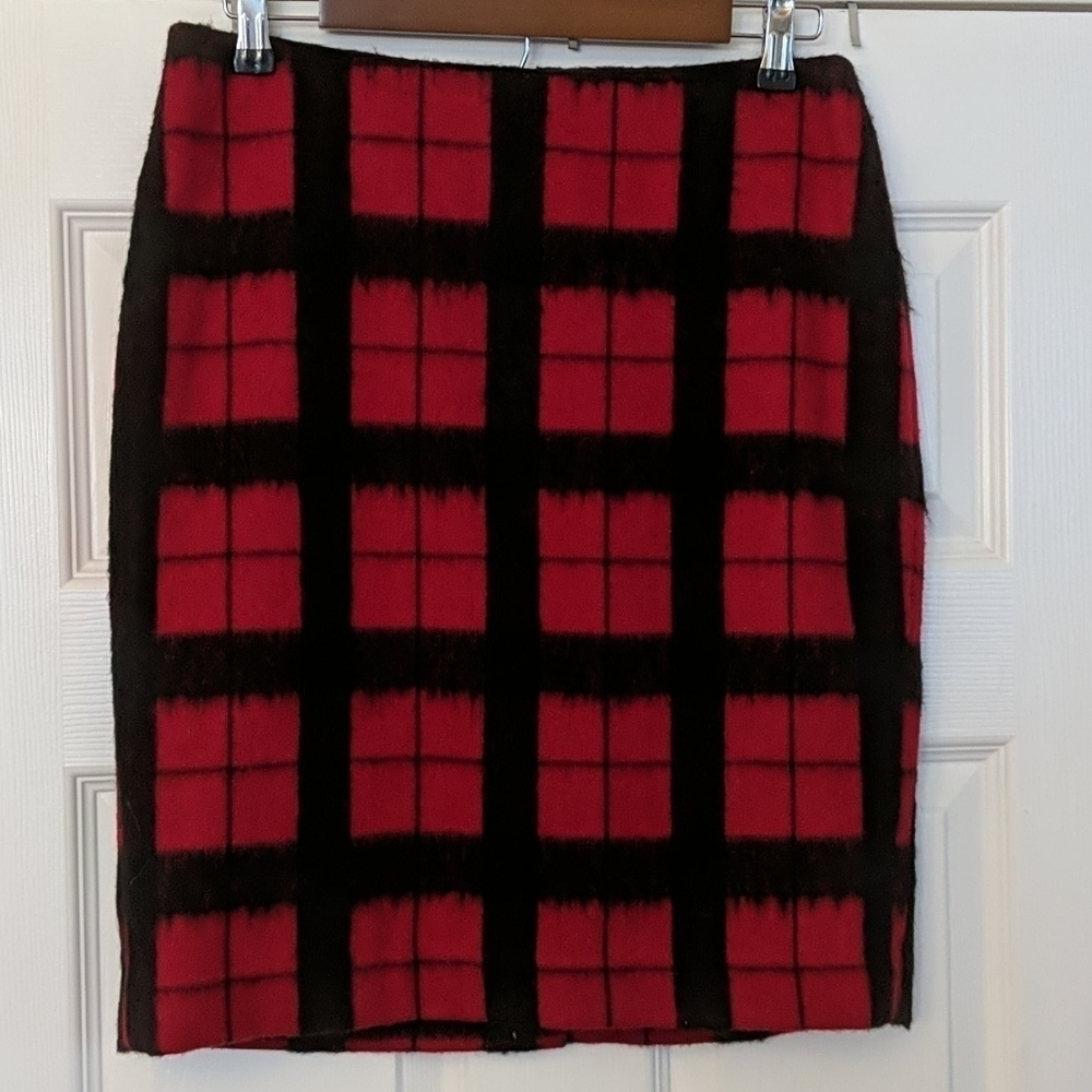 NWT TALBOTS Wool Blend Plaid Pencil Skirt